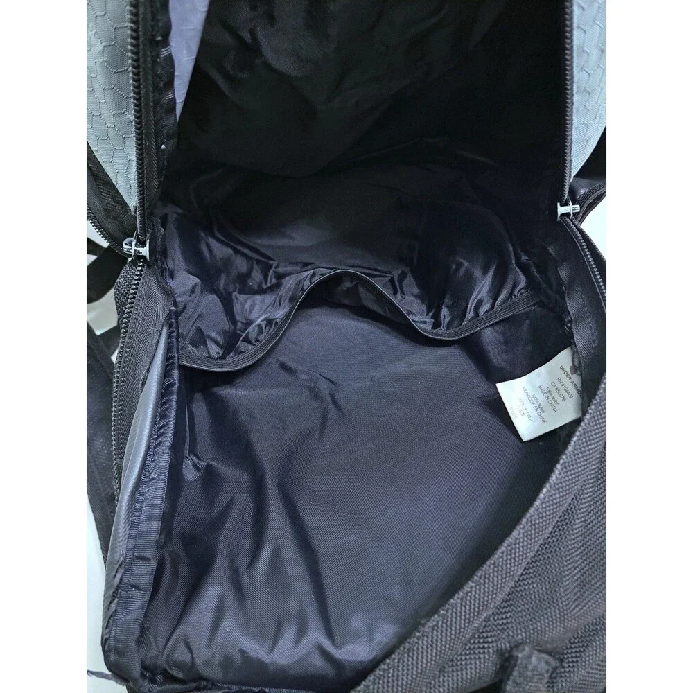 Under Armour Storm Hustle Backpack Gray Black Gym School Travel